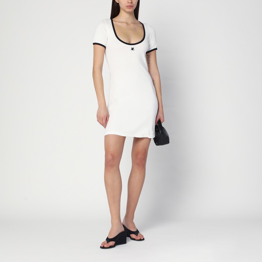 ワンピースその他 Courreges Black/white mini dress in cotton Courrèges Black/white mini dress in cotton – Lord & Taylor