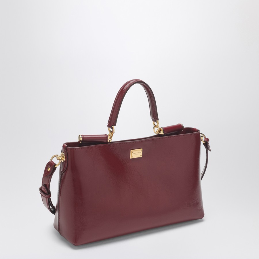 Dolce&Gabbana Vittoria handbag in dark red leather | TheDoubleF