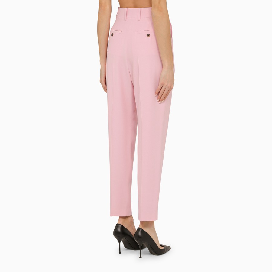 Alexander McQueen Pink regular trousers with pleats | TheDoubleF