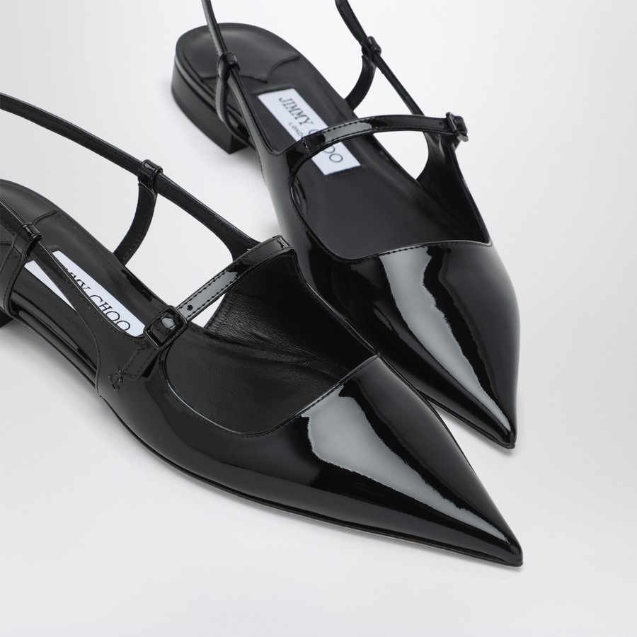 【関税&送料込】Jimmy Choo Black Patent Leather Didi Flat Sh Didi Flat | Black Patent Leather Flats | JIMMY CHOO