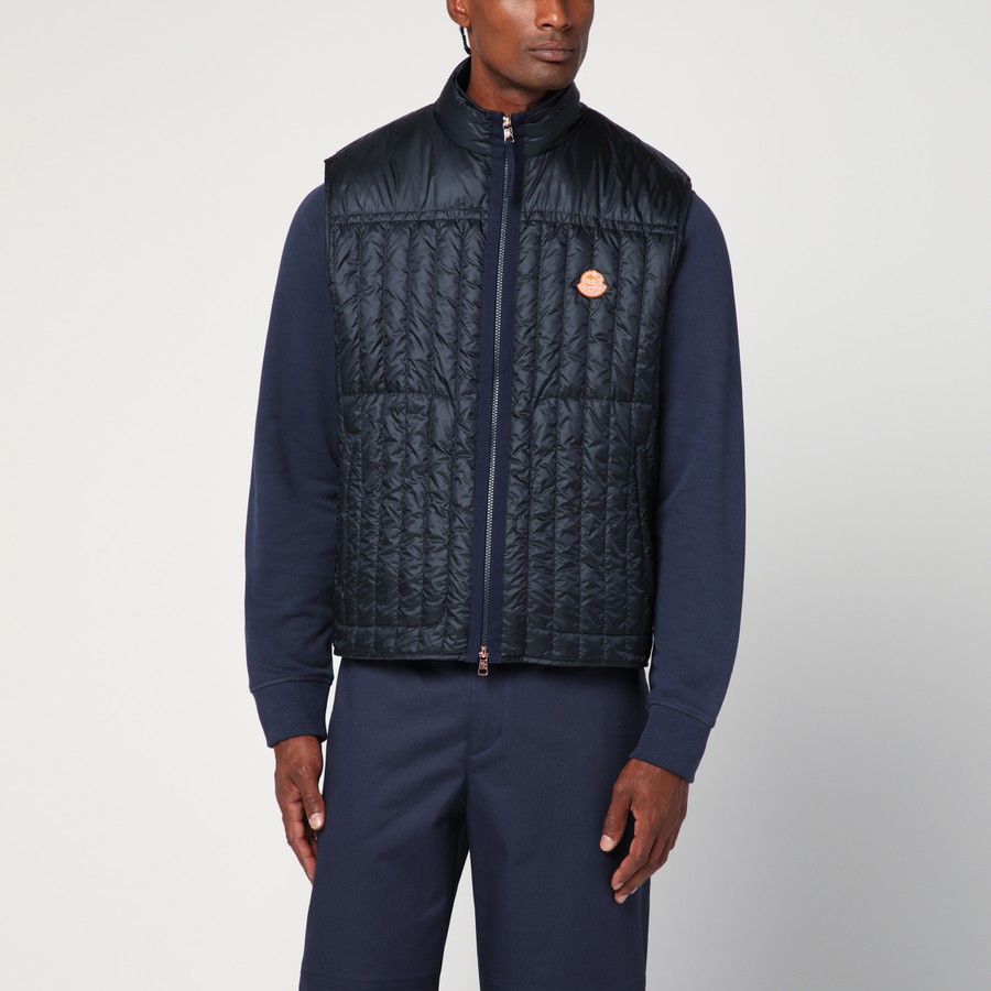 Moncler Genius Tangerine padded vest in blue nylon TheDoubleF