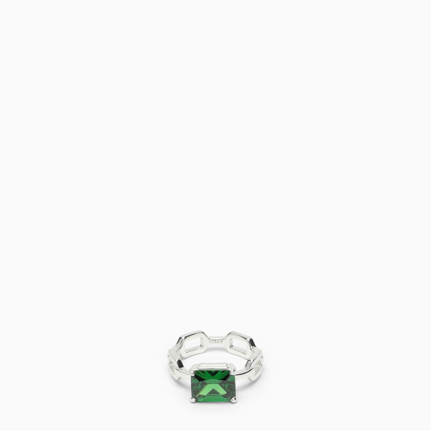 Hatton Labs Ring with green cubic zirconia TheDoubleF