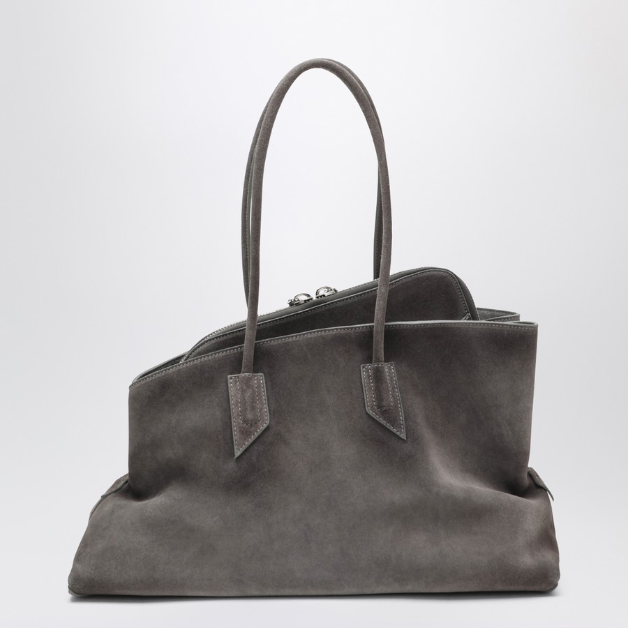 The Attico La Passeggiata Medium bag in grey suede | TheDoubleF The Attico La Passeggiata Medium bag in grey suede | TheDoubleF