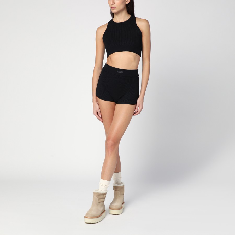 ショーツ FEAR OF GOD ESSENTIALS BLACK HONEYCOMB SHORT Fear of God Essentials Black Honeycomb Short | TheDoubleF