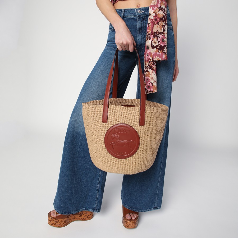 CHLOE Woman Tote bags Beige CHC25SS591O82 27S