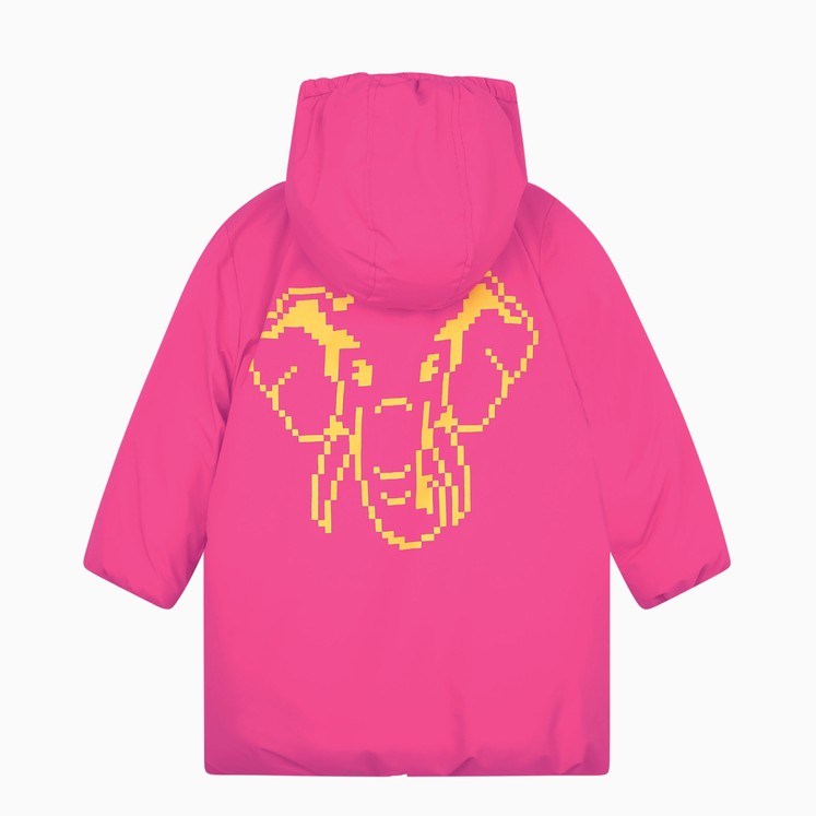 Palm Angels Pink hooded down jacket TheDoubleF