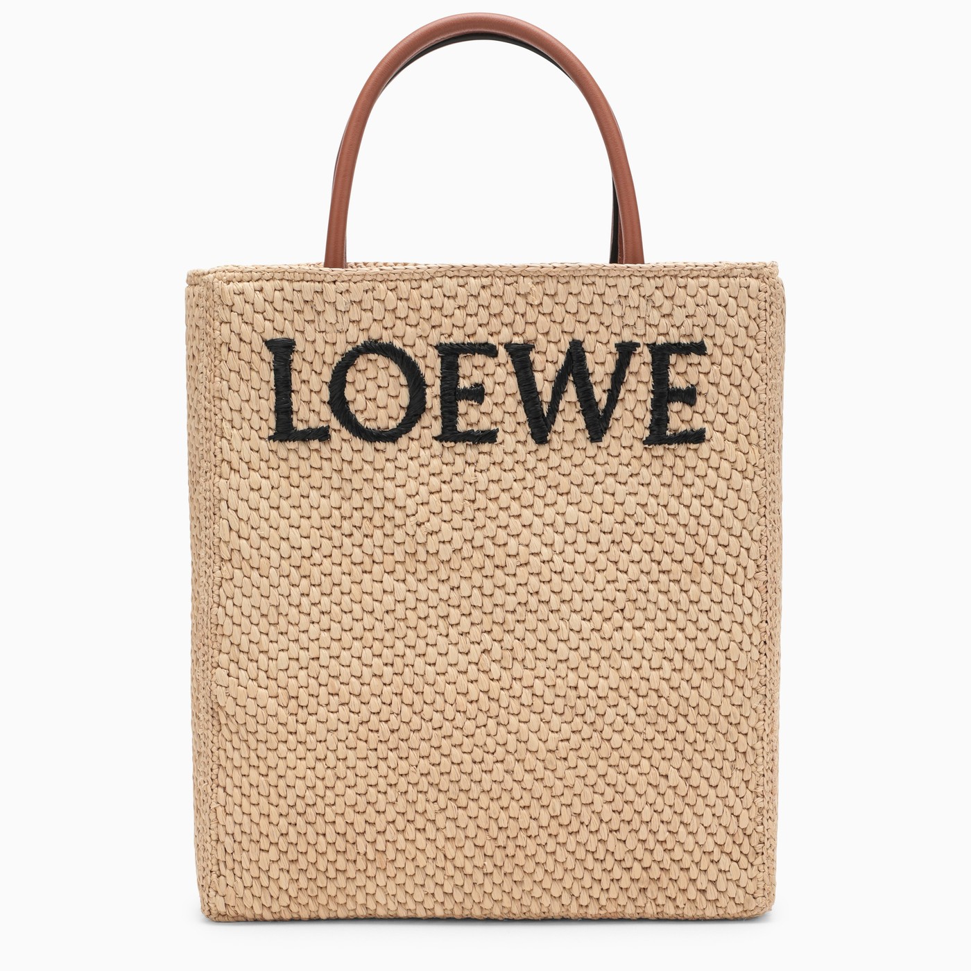 Loewe A4 beige straw bag TheDoubleF