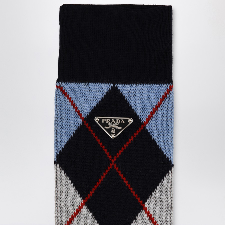 タイツ・ソックス Prada Blue socks with Argyle pattern Prada Blue socks with Argyle pattern | TheDoubleF