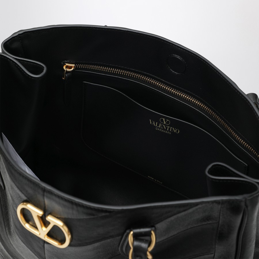 Valentino Garavani Black Laseine Shopping Bag | TheDoubleF