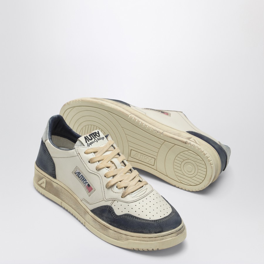 スニーカー Autry Medalist Low Super Vintage Sneakers In Blue Silver Autry Medalist Super Vintage Low Sneakers In Marshmallow And