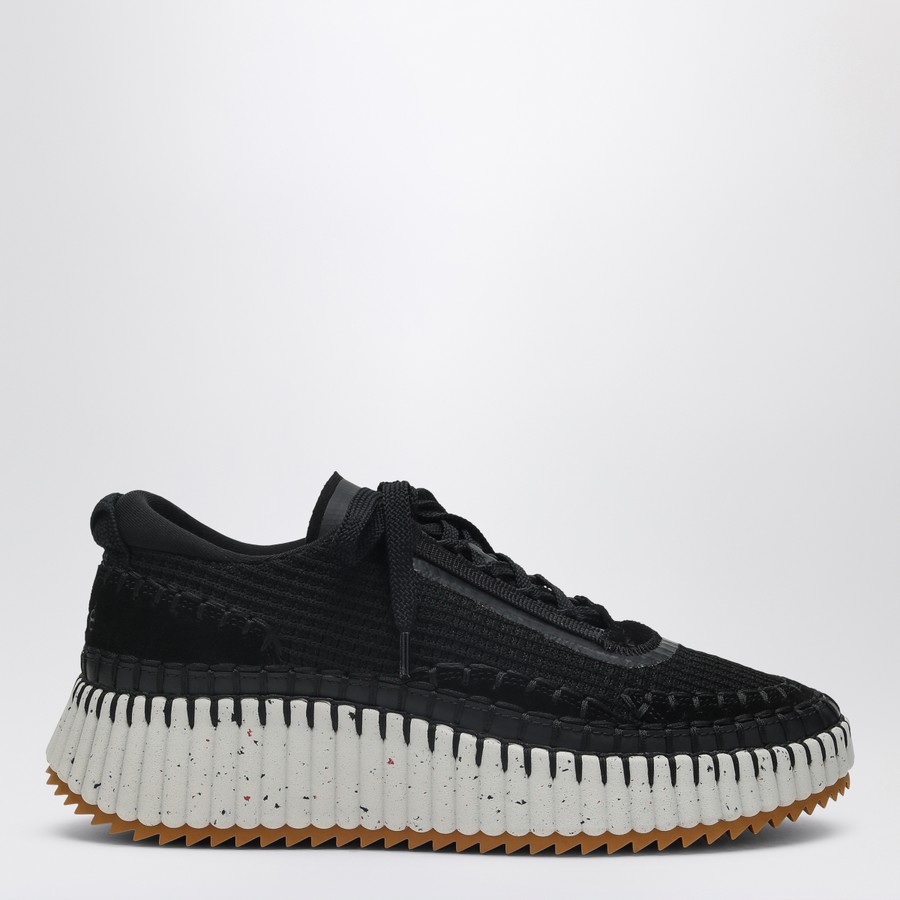【関税&送料込】Chloe Natural Nama Trainer In Recycled Nylon Chloé Black Nama trainer in recycled nylon | TheDoubleF