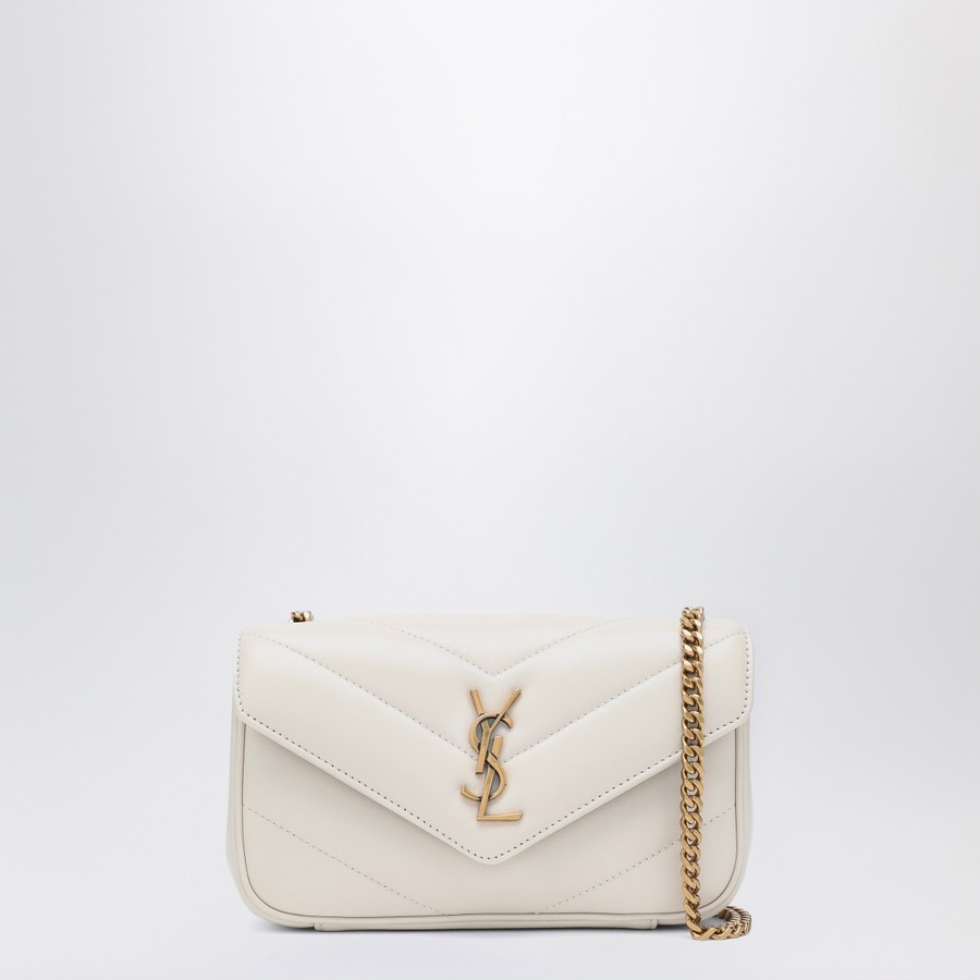 Saint Laurent正規品/送料関税込み Loulou Mini Leather Bag Saint Laurent LouLou mini Cream Soft leather bag | TheDoubleF