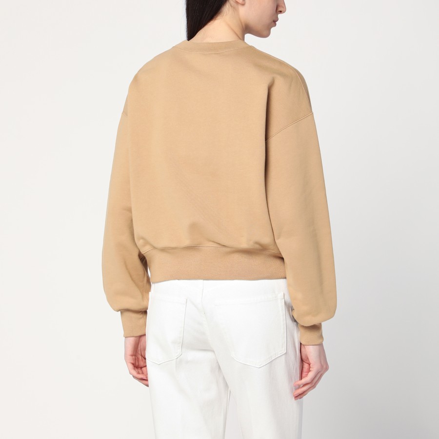 Tシャツ・カットソー GUCCI Women Tops 789582XJG60 Beige GUCCI Caramel-coloured sweatshirt with printed logo | TheDoubleF