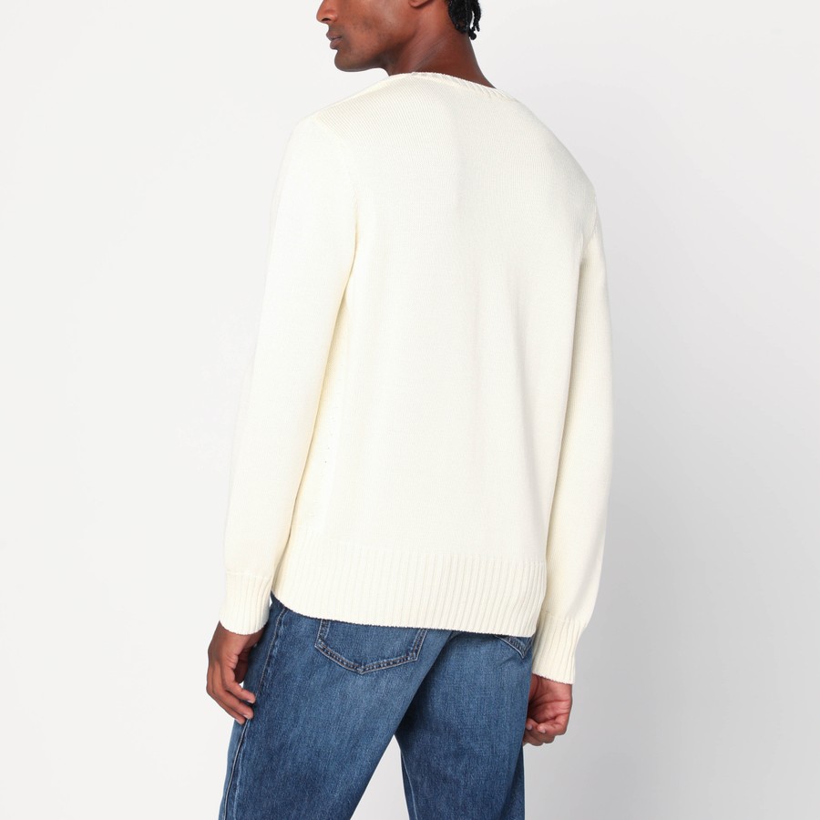 【Givenchy】SWEATER◆BM90W04YNM Givenchy Sweater écru in cotton with logo | TheDoubleF