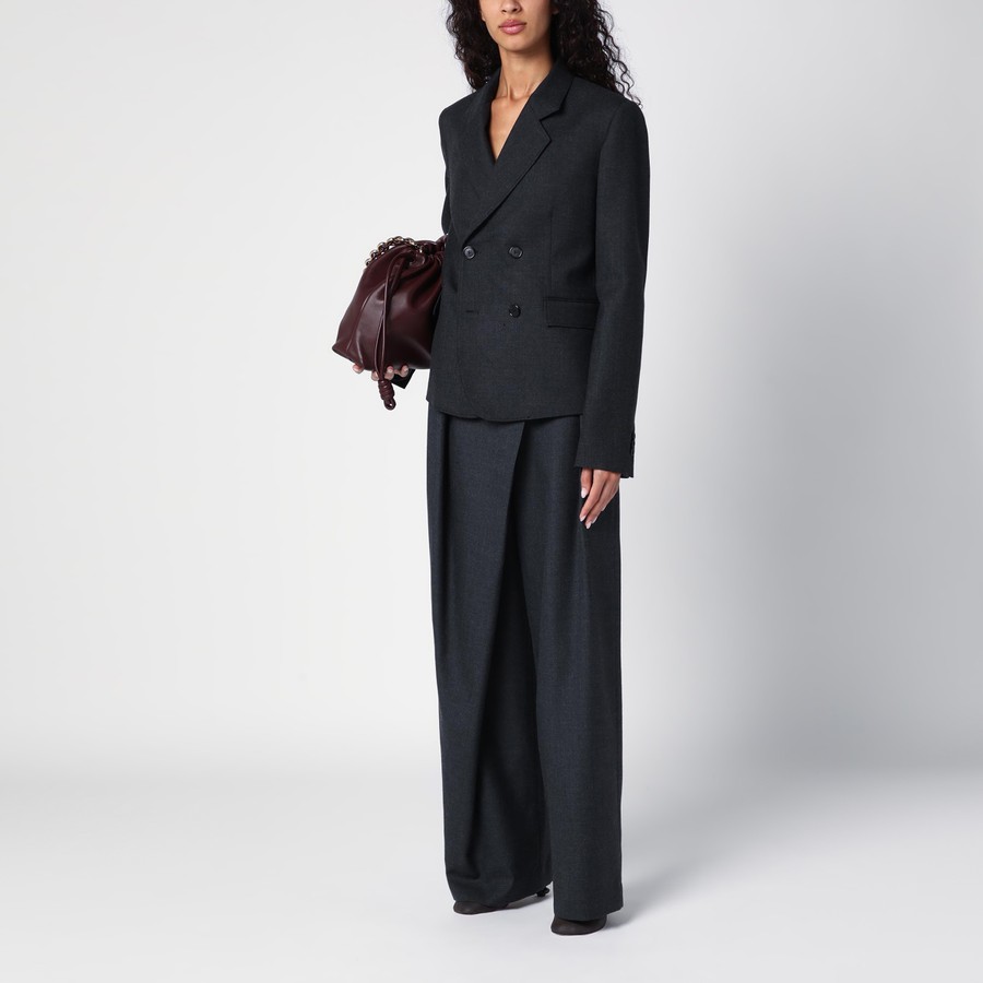Loewe Grey wool double-breasted jacket | TheDoubleF