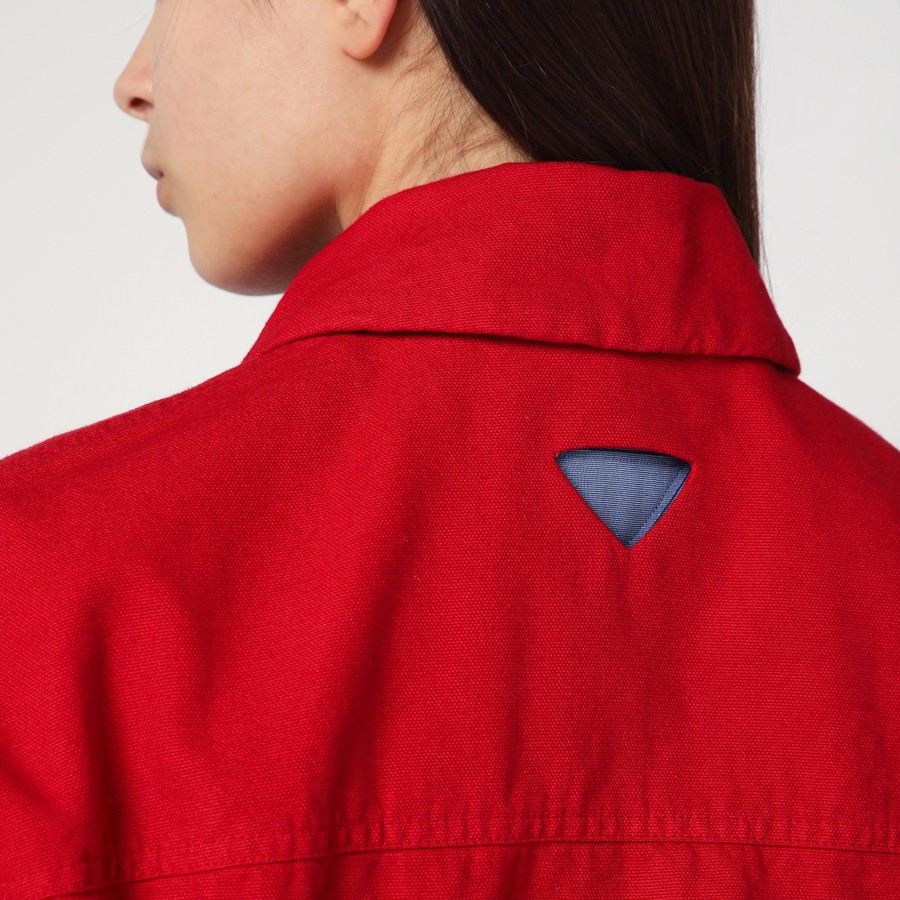 ジャケット PRADA Women Jackets 29P278OOO16NM F0011 RED Red Canvas jacket | PRADA