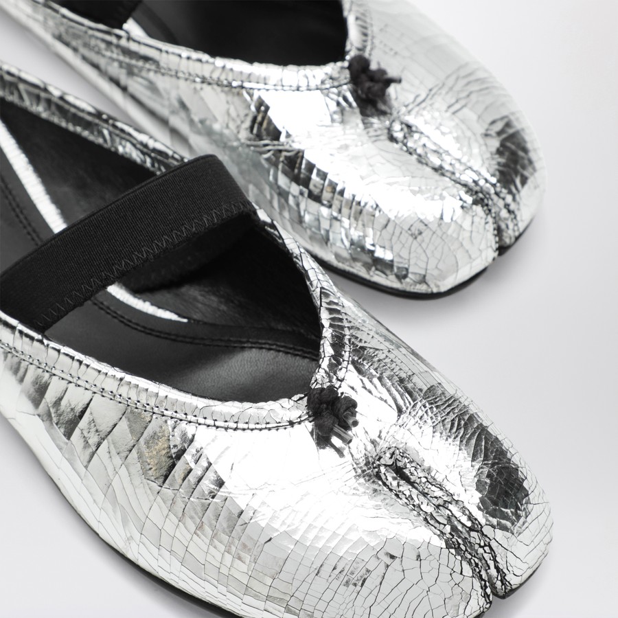 MAISON MARGIELA TABIブロークンミラー　シルバー Tabi Mirror Ballerina Shoes Silver | Maison Margiela