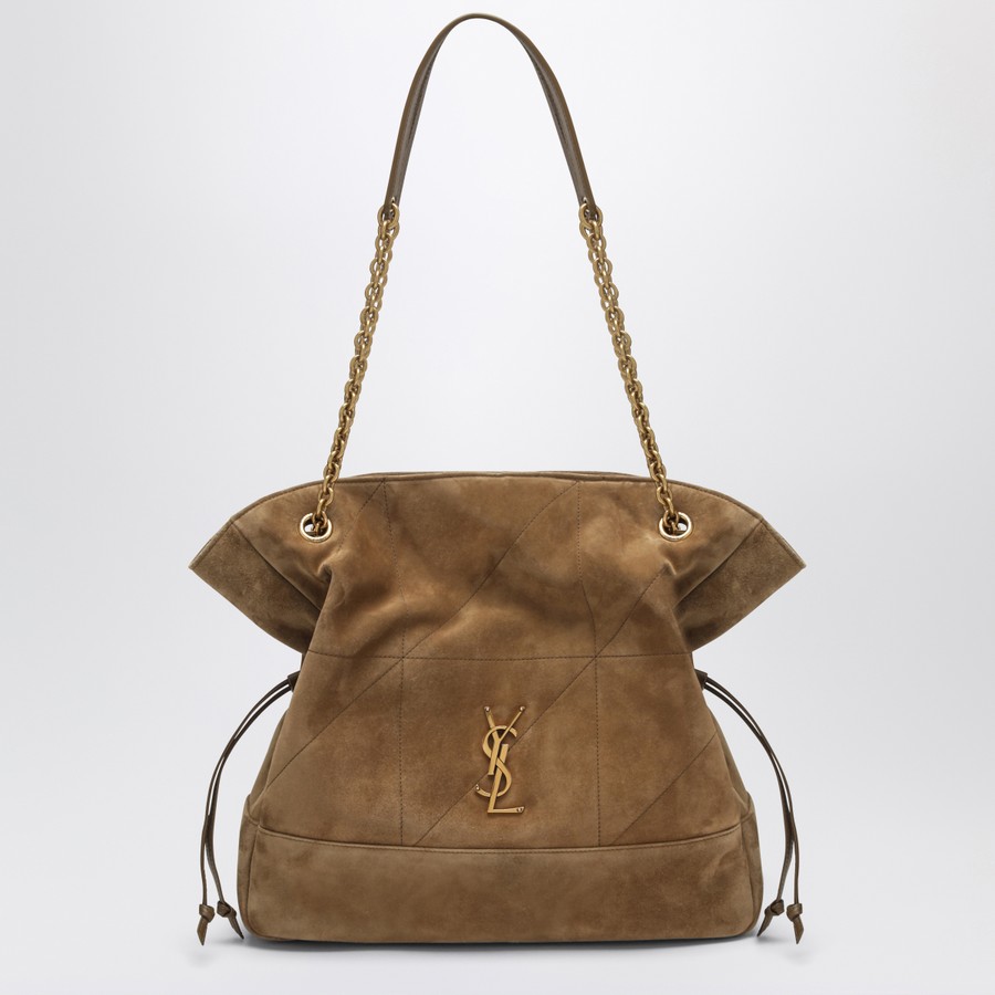 Saint Laurent Borsa shopping Jamie in suede beige | TheDoubleF