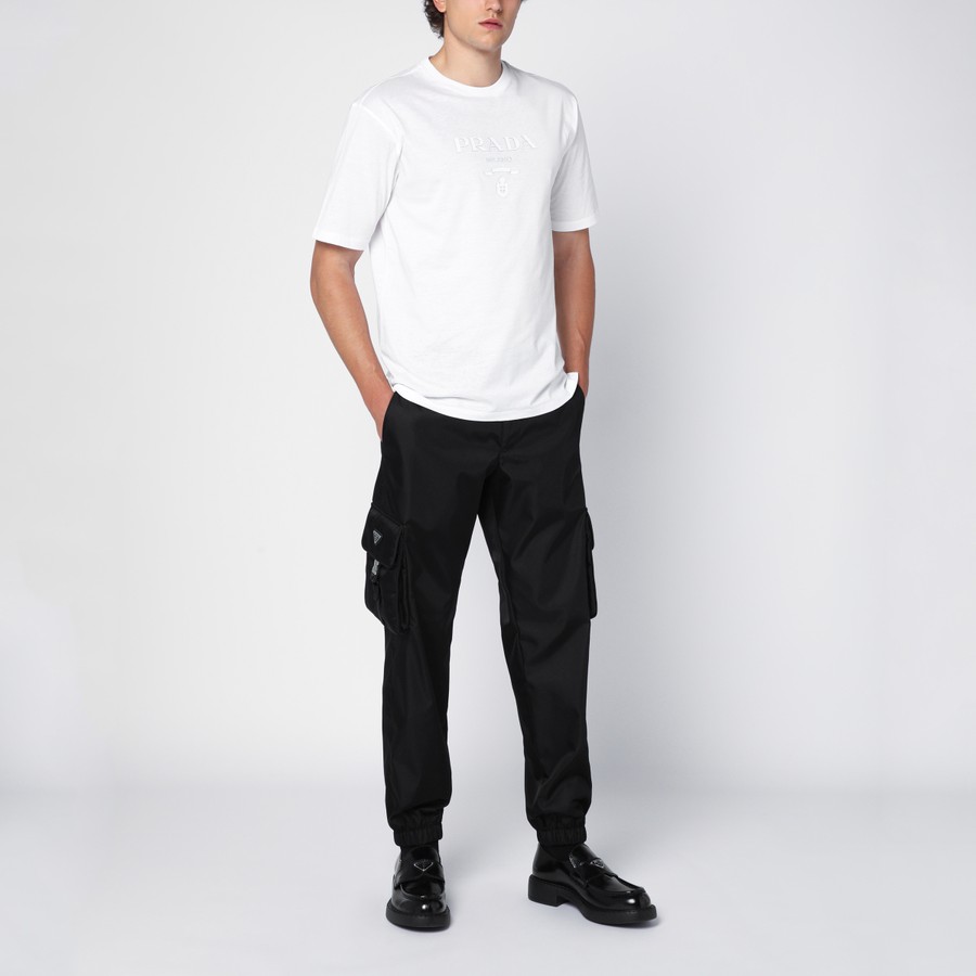 【PRADA】ストレッチコットン Tシャツ★ホワイト★XS ホワイト ストレッチコットン Tシャツ | PRADA