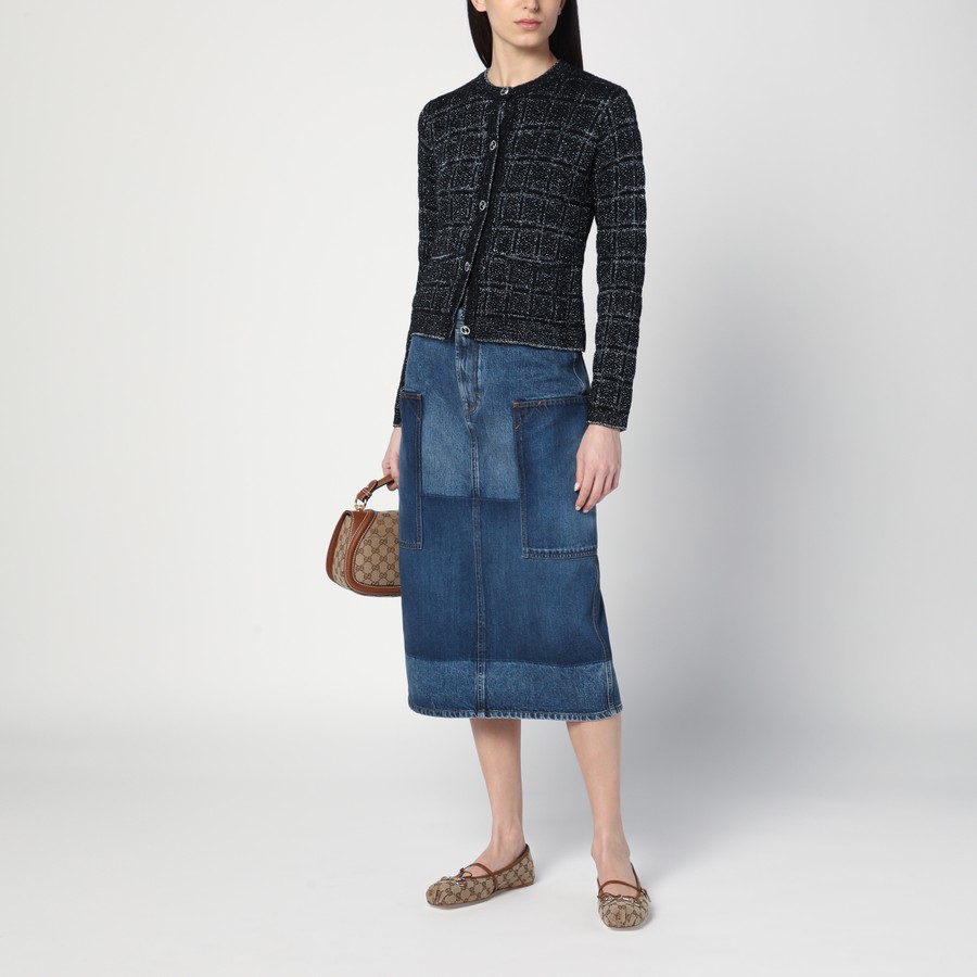 スカート GUCCI Women Mid Skirts 814506XDC7X 4681 BLUE GUCCI Patchwork blue skirt in denim | TheDoubleF