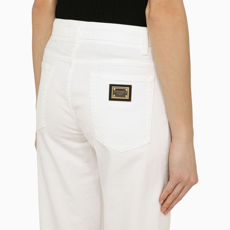 デニム・ジーパン DOLCE & GABBANA Woman Jeans White FTCS0DG8IB7 S9001 Dolce&Gabbana Regular white cotton pants | TheDoubleF