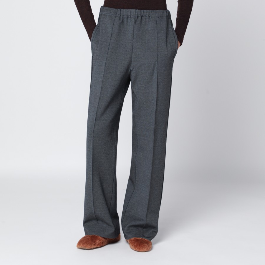 Miu Miu Anthrazitfarbene Hose aus Punto-Stoff-Strick TheDoubleF