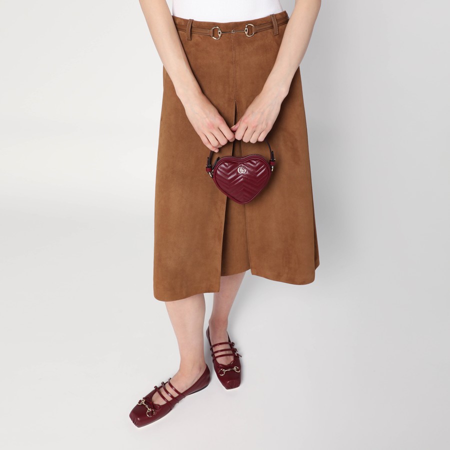 ハンドバッグ GUCCI Heart-shaped GG Marmont mini bag Rosso Ancora GUCCI Heart-shaped GG Marmont mini bag Rosso Ancora | TheDoubleF