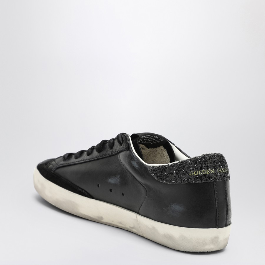 スニーカー Golden Super-Star Black Low Trainer With Rhinestones Golden Goose Super-star black low trainer with rhinestones