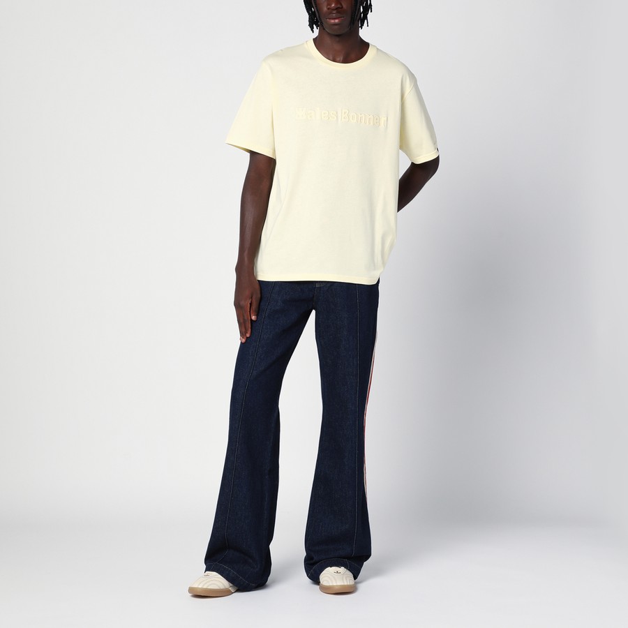 Wales Bonner Organic cotton light yellow T-shirt | TheDoubleF