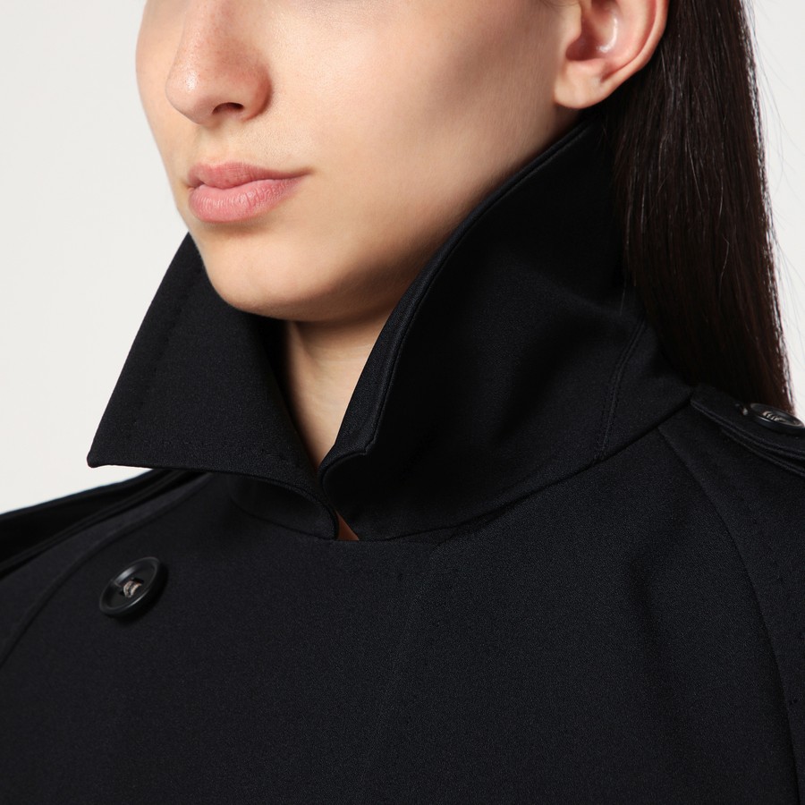 トレンチコート MAX MARA BLACK LONG TRENCH IN SABLE Max Mara Black long trench in sable | TheDoubleF