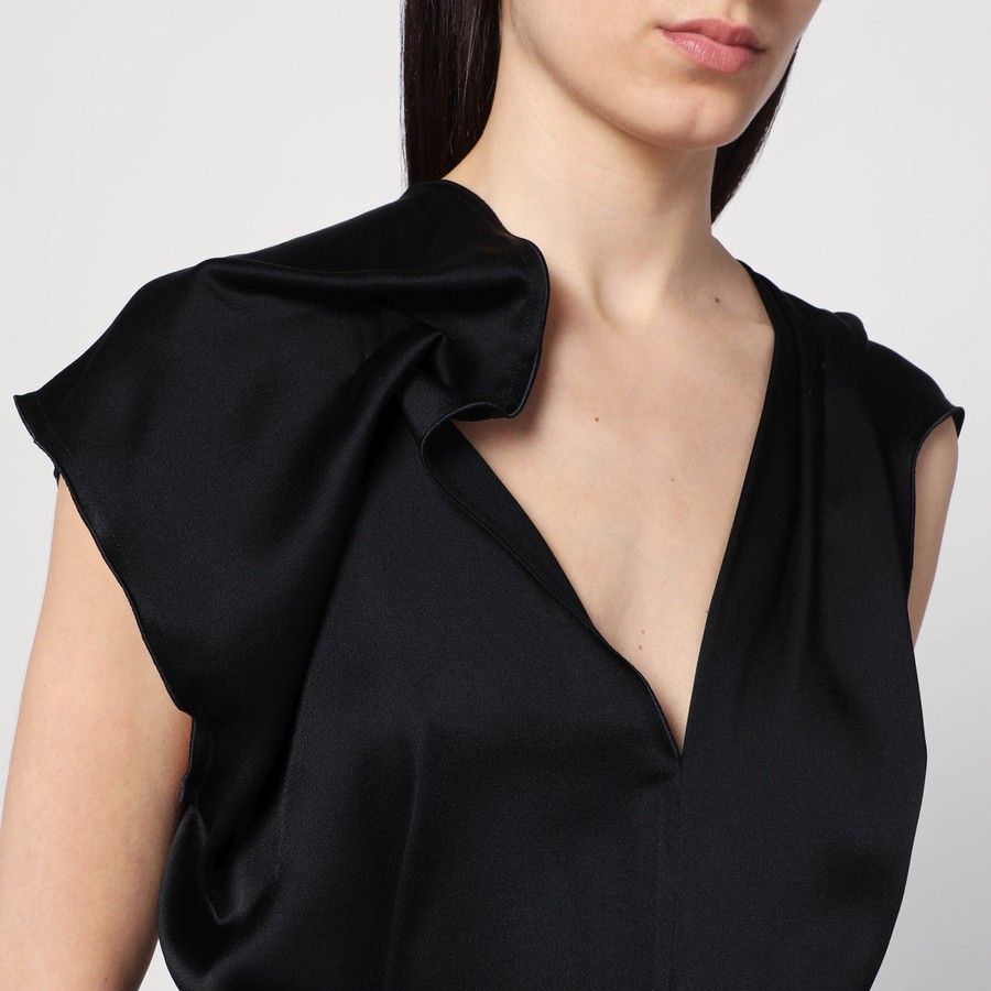 オールインワン・サロペット VICTORIA BECKHAM BLACK JUMPSUIT WITH VISCOSE BLEND BELT Victoria Beckham Women's Jumpsuit With Viscose Blend Belt