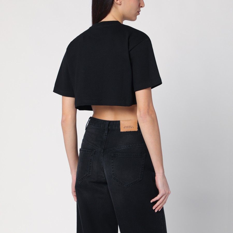 Tシャツ・カットソー Off-White TSHIRT (OWAA081C99JER004) Off-White™ Black cropped T-shirt with logo | TheDoubleF
