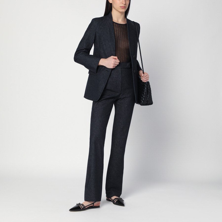Max Mara Midnight blue jacket in cotton denim effect