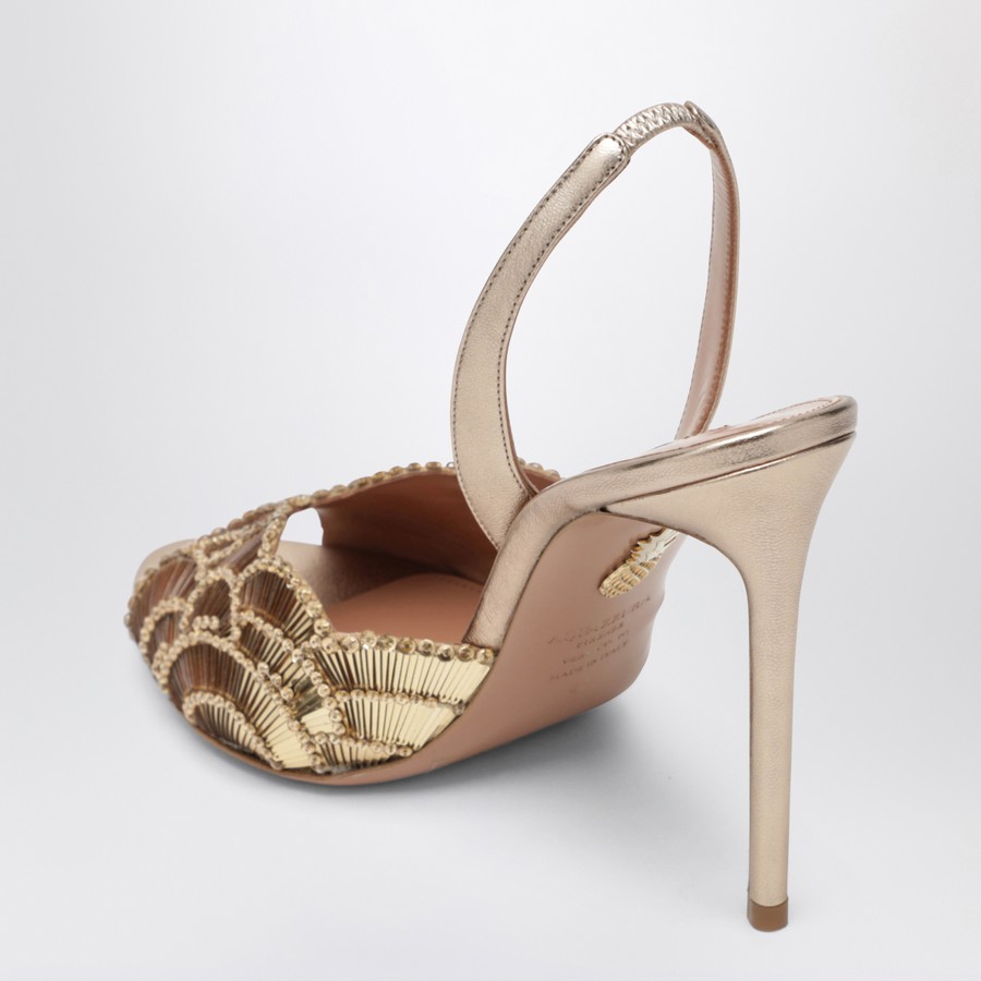 Aquazzura Sandals This Evening 105 gold | TheDoubleF