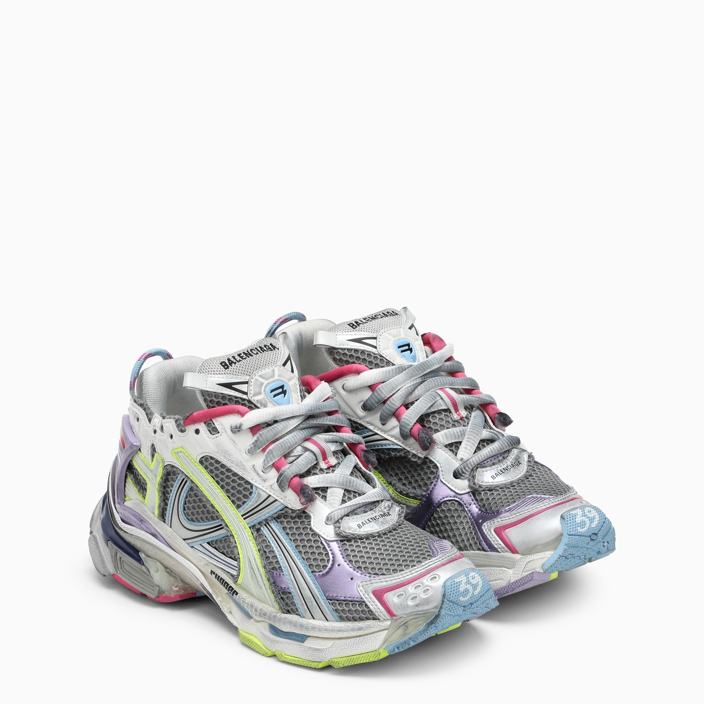 balenciaga multicoloured track trainers