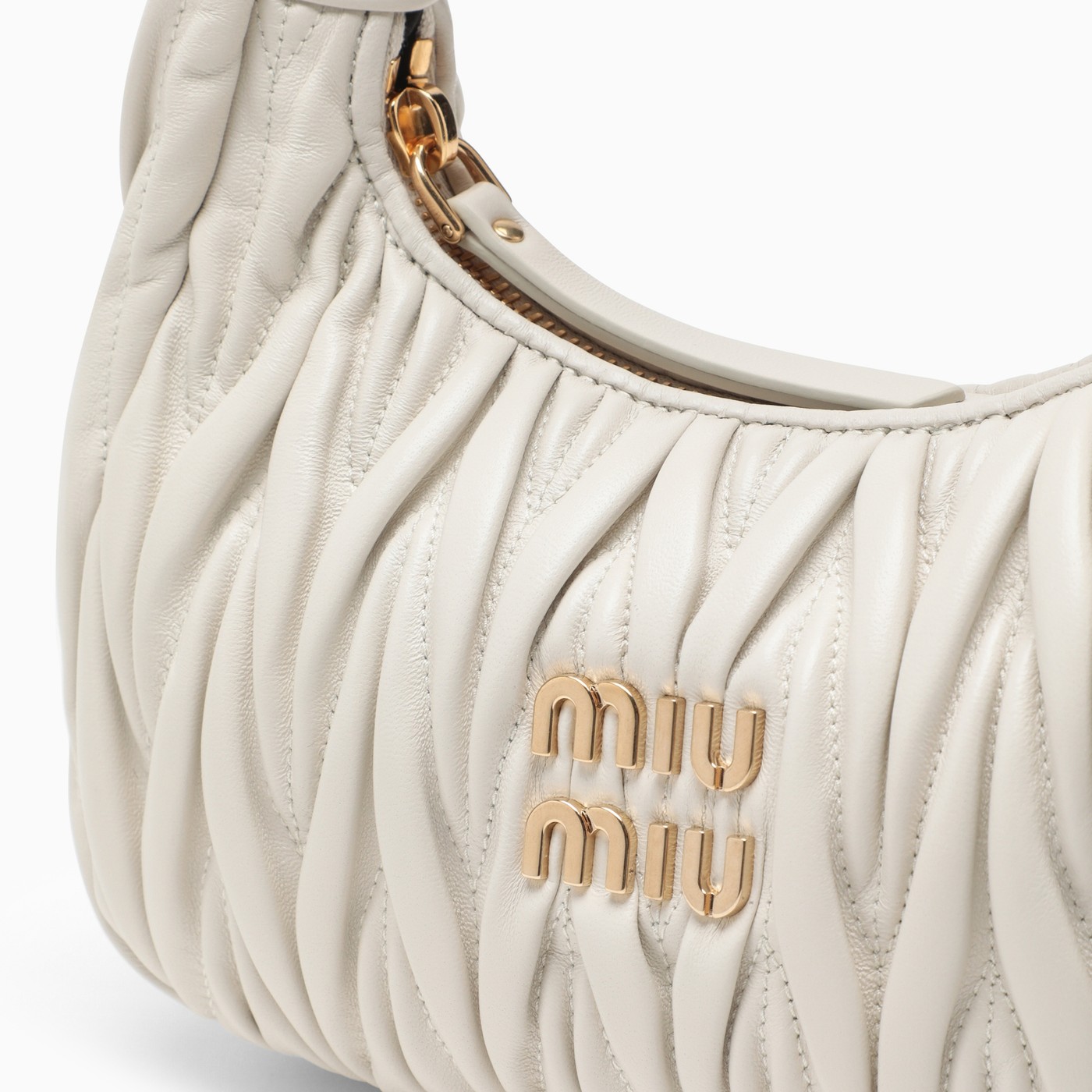 Miu Miu White matelassé leather bag TheDoubleF