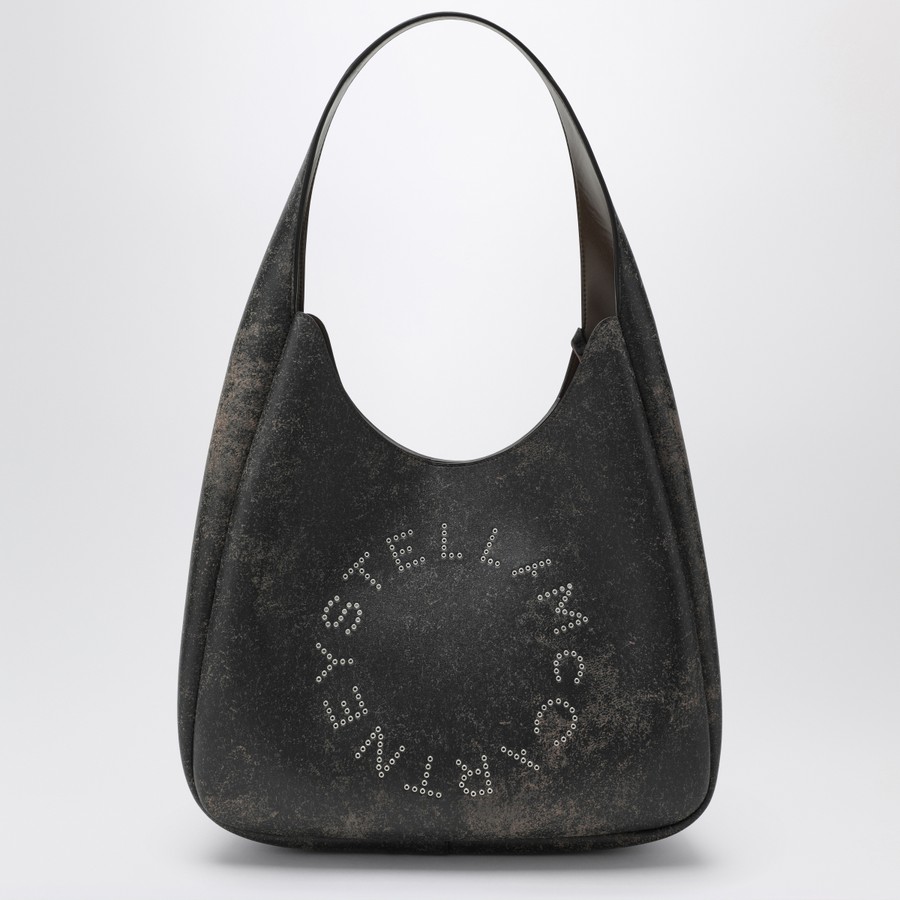 ショルダーバッグ・ポシェット STELLA MCCARTNEY LARGE HOBO BAG WITH AGED EFFECT AND LOGO Stella McCartney Large Hobo bag with aged effect and logo