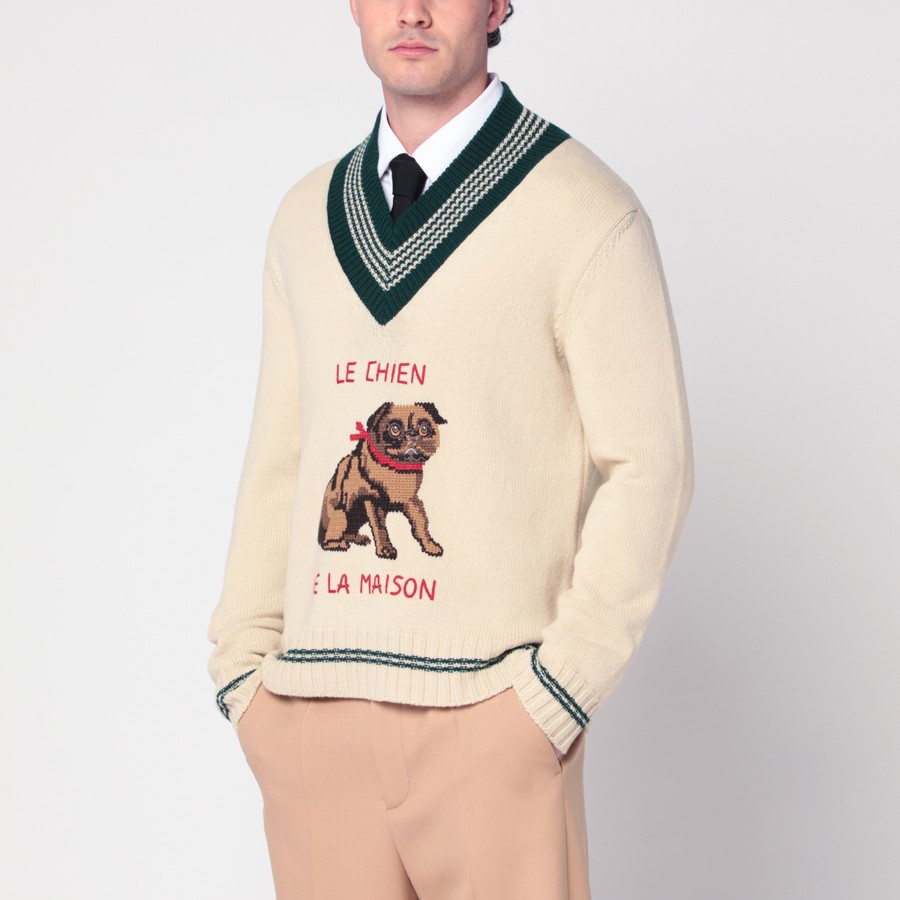 Valentino Butter-coloured sweater with Le Chien de la Maison