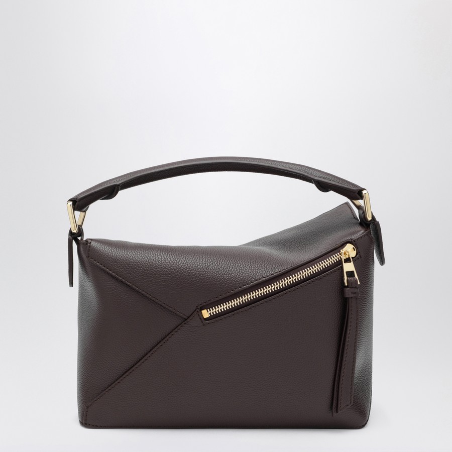 Loewe Small Puzzle Edge bag in Dark Chestnut grained leather