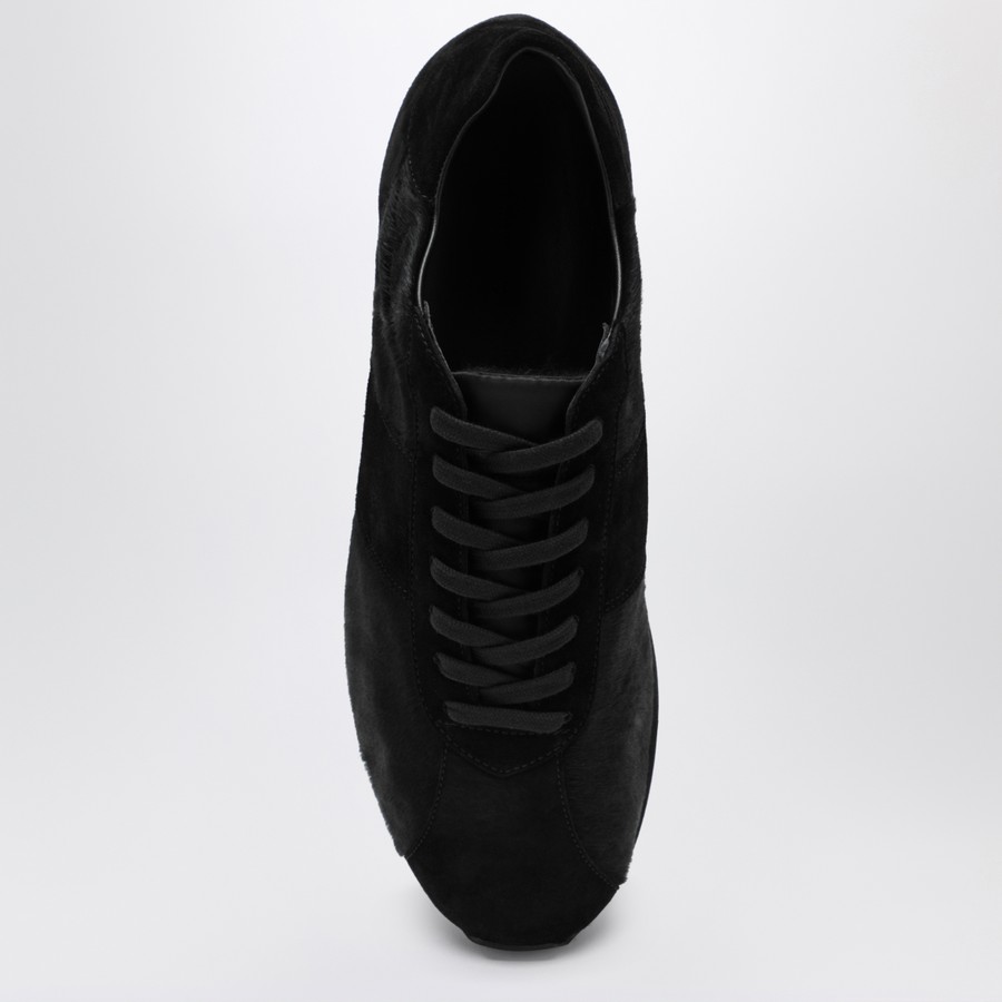 【関税&送料込】The Row Black Sneaker In Pony And Velvet The Row Black sneaker in pony and velvet | TheDoubleF