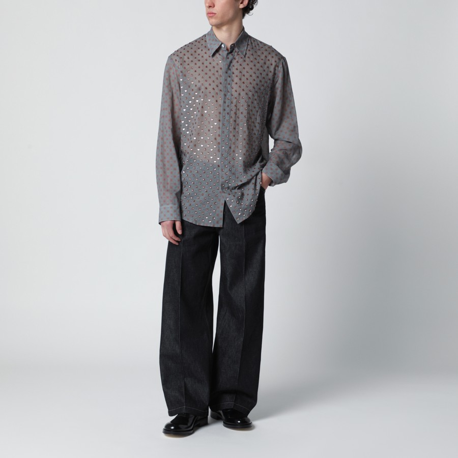 Dries Van Noten Grey shirt with sequins | TheDoubleF