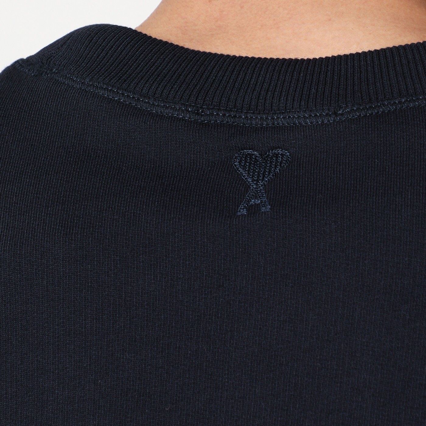 Ami Paris Navy blue sweatshirt with logo | TheDoubleF