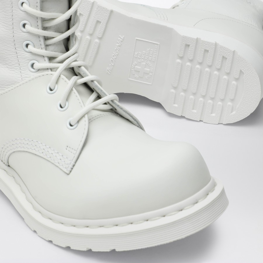 MM6 Maison Margiela White lace-up boot MM6 X Dr. Martens