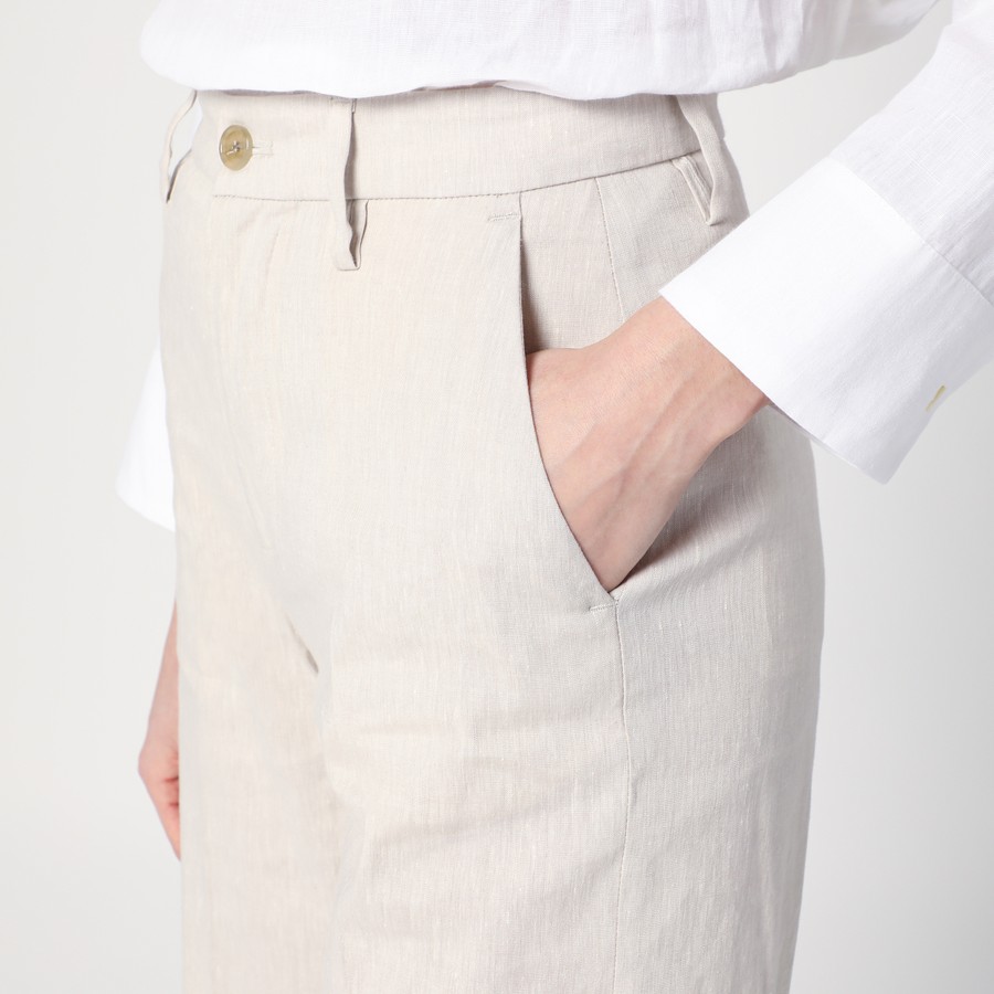 ボトムスその他 DEPARTMENT 5 Misa grey melange trousers in linen blend DEPARTMENT 5 Misa grey mélange trousers in linen blend