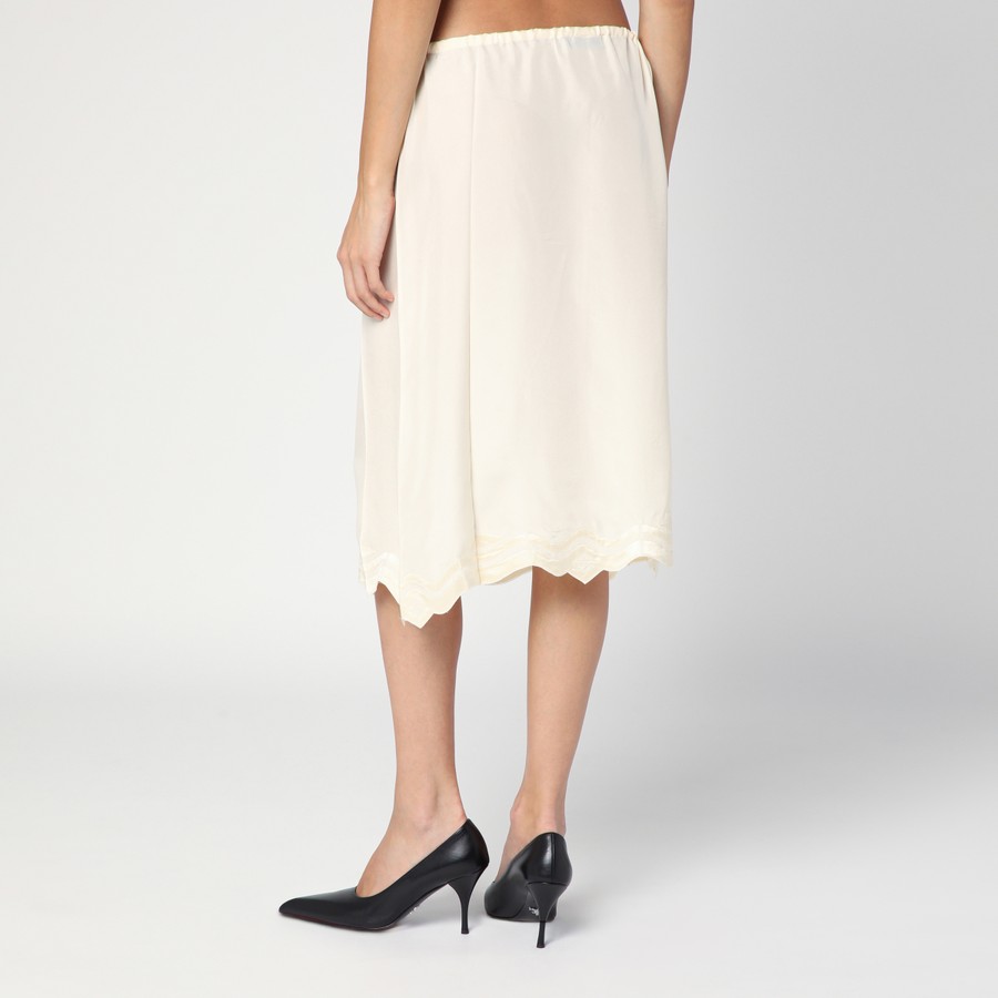 スカート PRADA IVORY SILK SKIRT Prada Ivory silk skirt | TheDoubleF