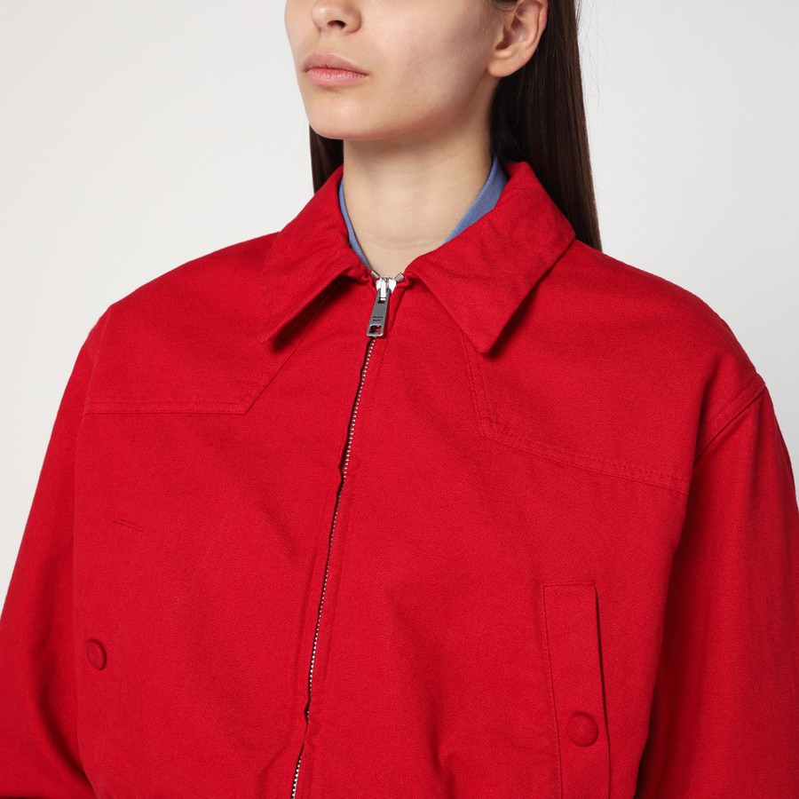 【関税&送料込】Prada Red Denim Bomber Jacket 28928585_58250104_600.jpg