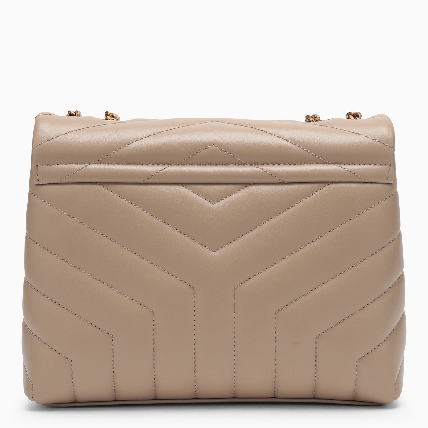Saint Laurent Dark beige/gold small YSL Loulou bag TheDoubleF