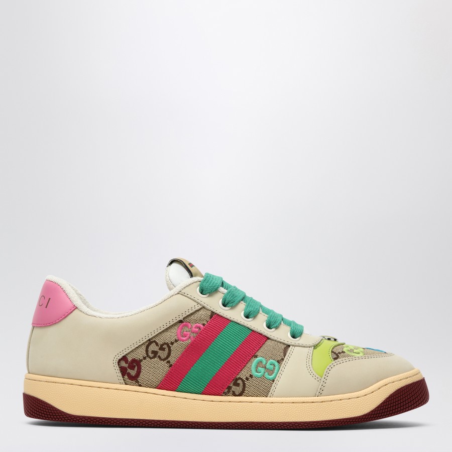 シューズ・サンダルその他 GUCCI Screener trainer in GG fabric and multicolour details GUCCI Screener trainer in GG fabric and multicolour details