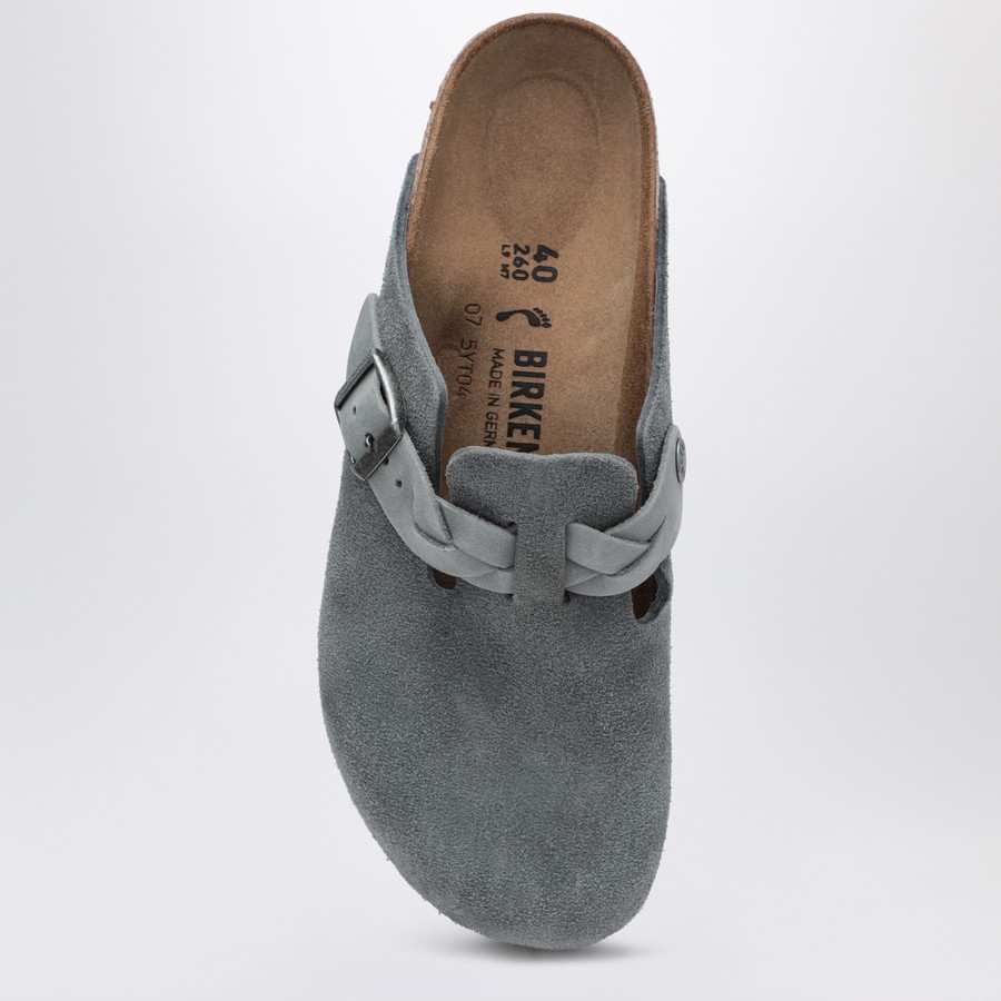 BIRKENSTOCK｜SLIPPERS (Boston Braided Basalt Gray (10290 Boston Braided Suede Leather Basalt Gray | BIRKENSTOCK
