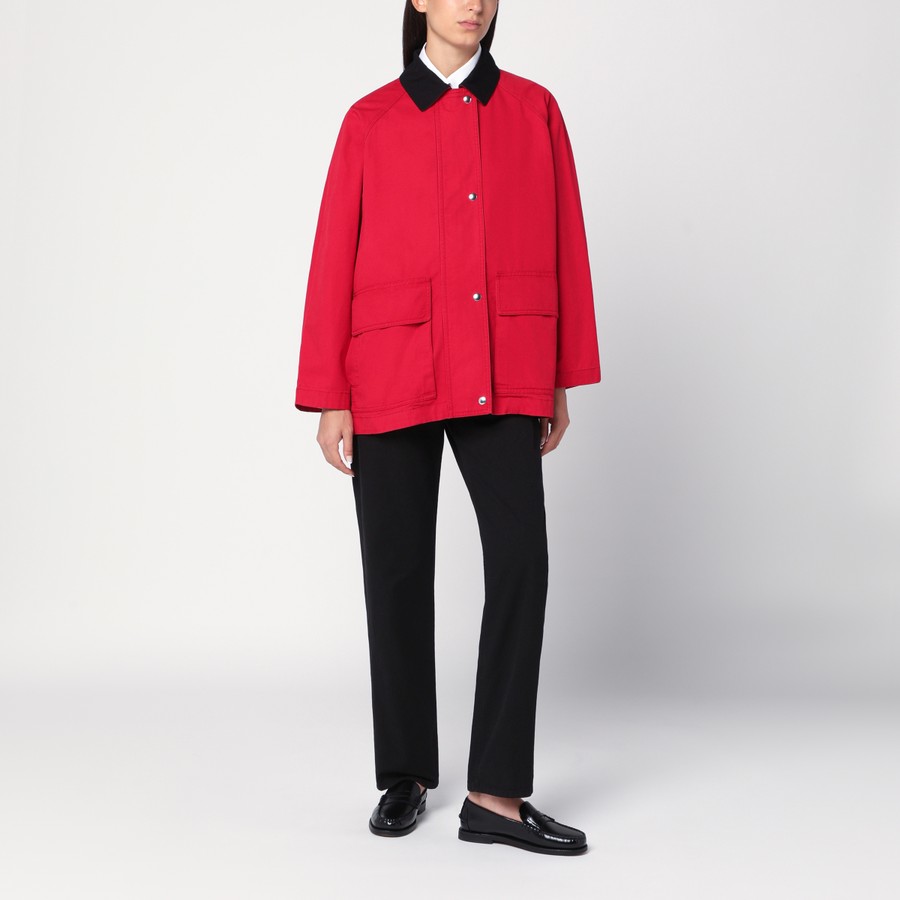 The Row Red Elodianna jacket in cotton canvas | TheDoubleF